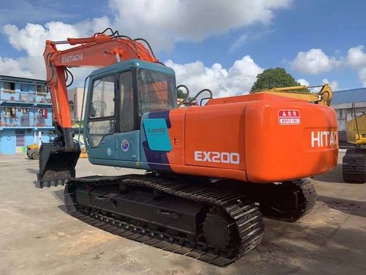 ชั่วโมงการทำงาน 4074h 0.8cbm EX200-3 รถขุดฮิตาชิมือสอง ผู้ผลิต