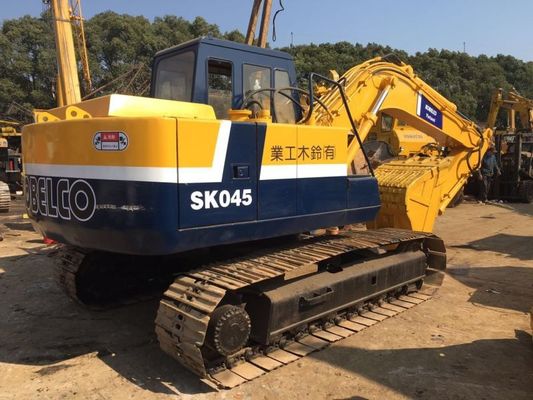 0.5m3 Bucket 12ton SK045 รถขุด Kobelco มือสอง ผู้ผลิต