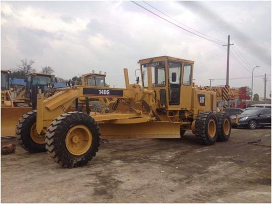10.3L Displacement 123KW Caterpillar 140G รถเกลี่ยดินมือสอง ผู้ผลิต