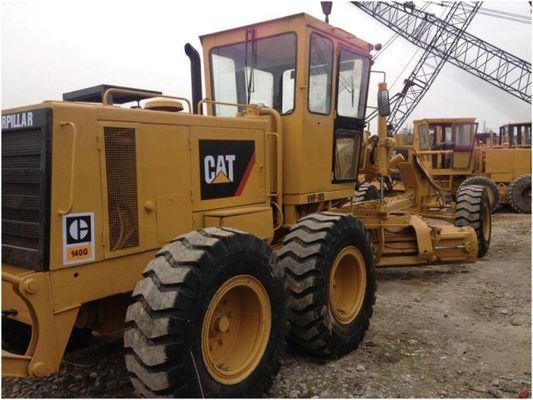 10.3L Displacement 123KW Caterpillar 140G รถเกลี่ยดินมือสอง ผู้ผลิต