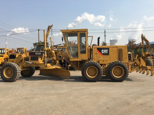 10.3L Displacement 21000kg Caterpillar 120H รถเกลี่ยดินมือสอง ผู้ผลิต
