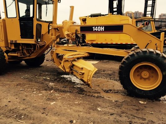 Caterpillar 140H เวลาทำงาน 1200h 6 กระบอกสูบเกรดเดอร์ถนนเก่า ผู้ผลิต