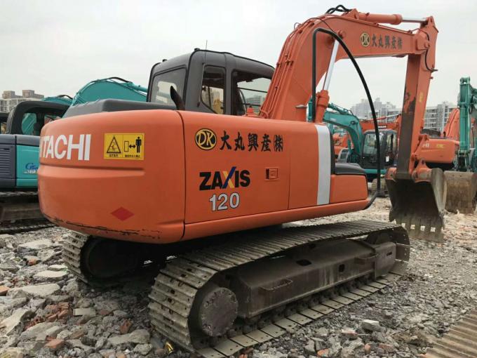 ขนาดรองเท้า 600mm 2013 ปี 12 Ton ZX120 รถขุดฮิตาชิมือสอง 0