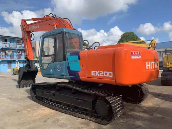 ชั่วโมงการทำงาน 4074h 0.8cbm EX200-3 รถขุดฮิตาชิมือสอง 0