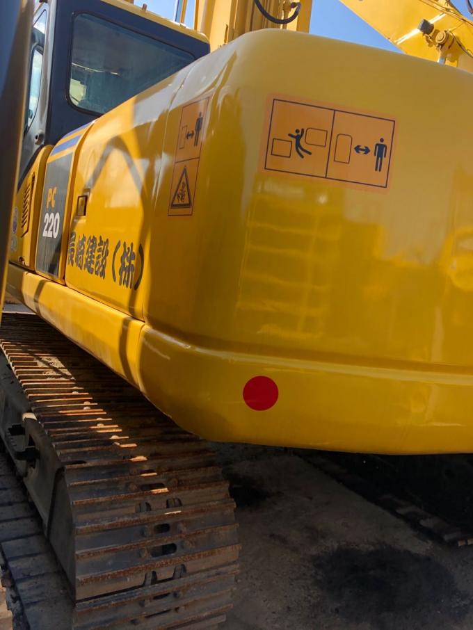 5.5 กม. / ชม. ความเร็ว 107KW PC220-7 ตีนตะขาบใช้ Komatsu Excavator 2